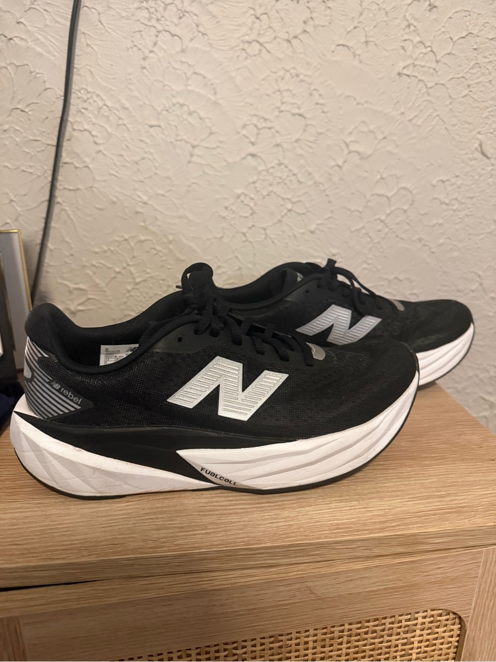 New Balance Men’s Black and White FuelCell Running Shoe